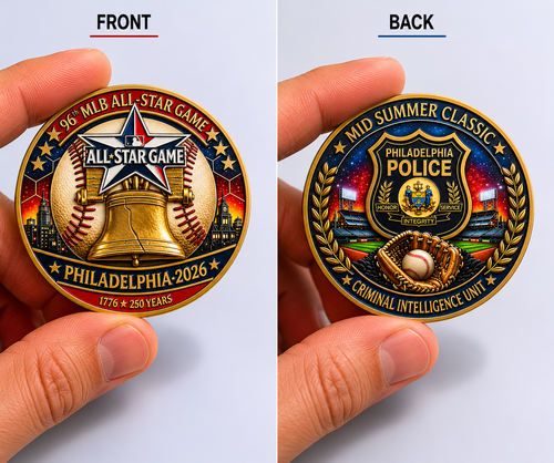 RHINO COINS – 96th MLB All-Star Game Philadelphia 2026 Challenge Coin (3D, 2.5”)