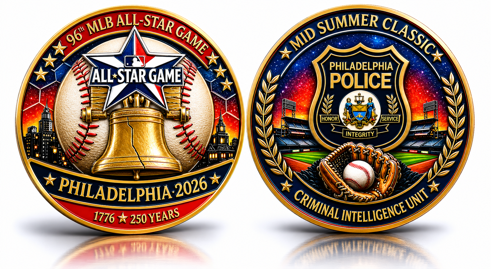 RHINO COINS – 96th MLB All-Star Game Philadelphia 2026 Challenge Coin (3D, 2.5”)
